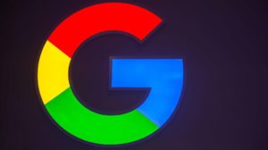 G do logo do Google sendo mostrado em uma tela