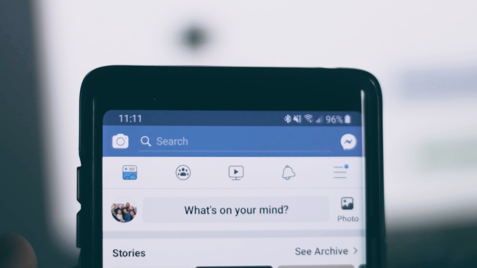 Aplicativo do Facebook em um smartphone