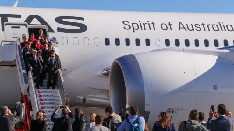 Avião da companhia australiana Qantas