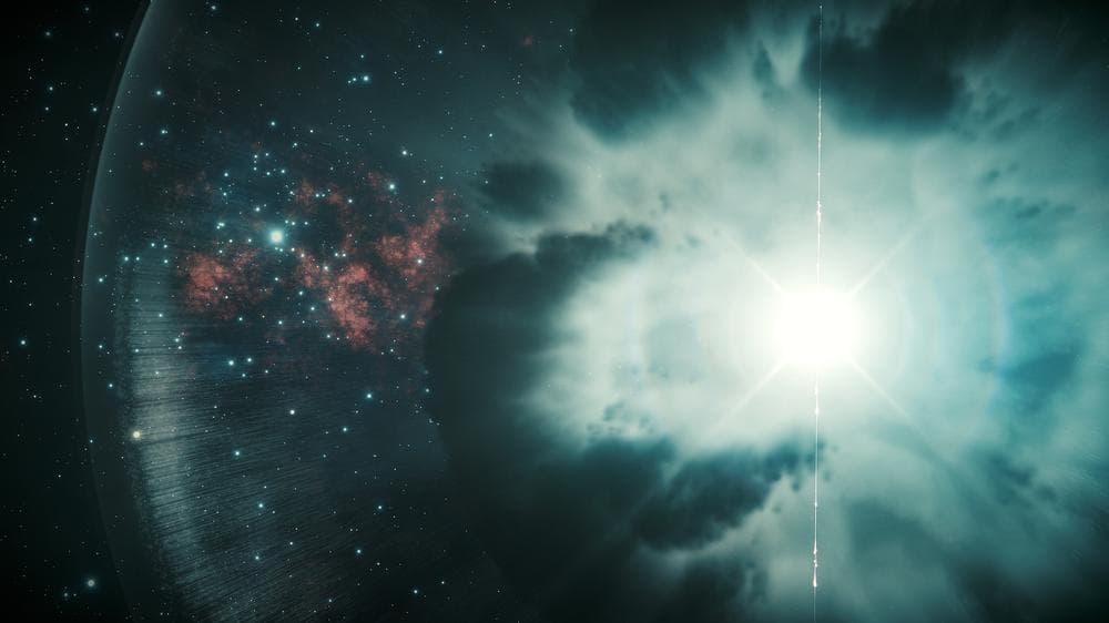 Concepção artística de uma supernova