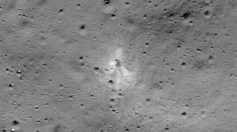 Local onde o módulo lunar Vikram colidiu na Lua