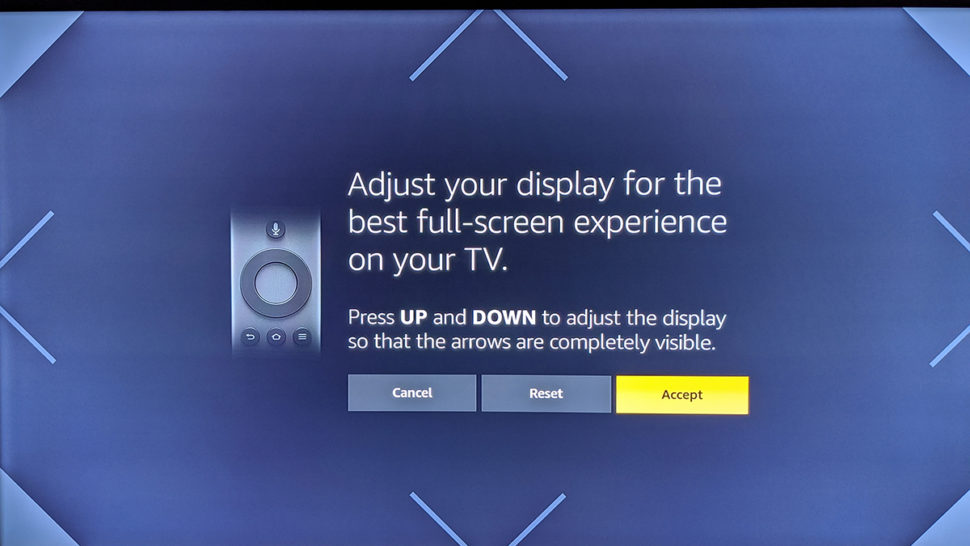 Recurso do Amazon Fire TV para ajustar imagem à sua TV