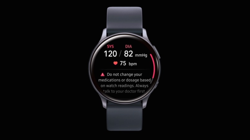 Recurso de monitoramento de pressão arterial no Galaxy Watch Active 2