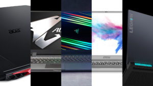 Montagem com laptops com novos chips da Intel e da Nvidia