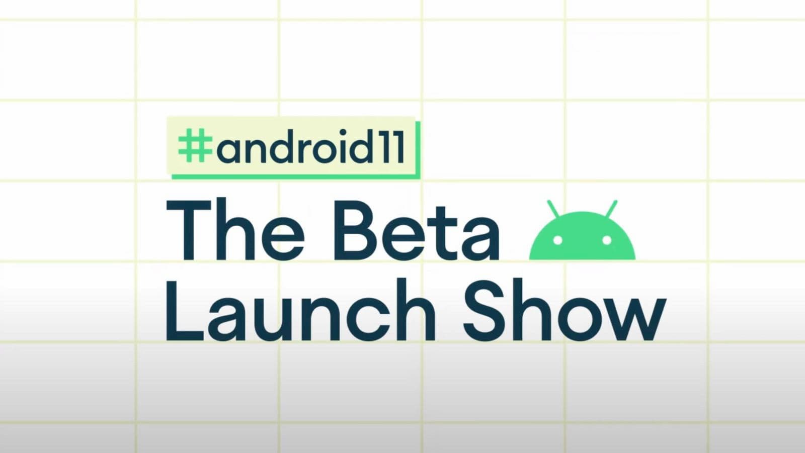 Capa promocional do evento do Android 11