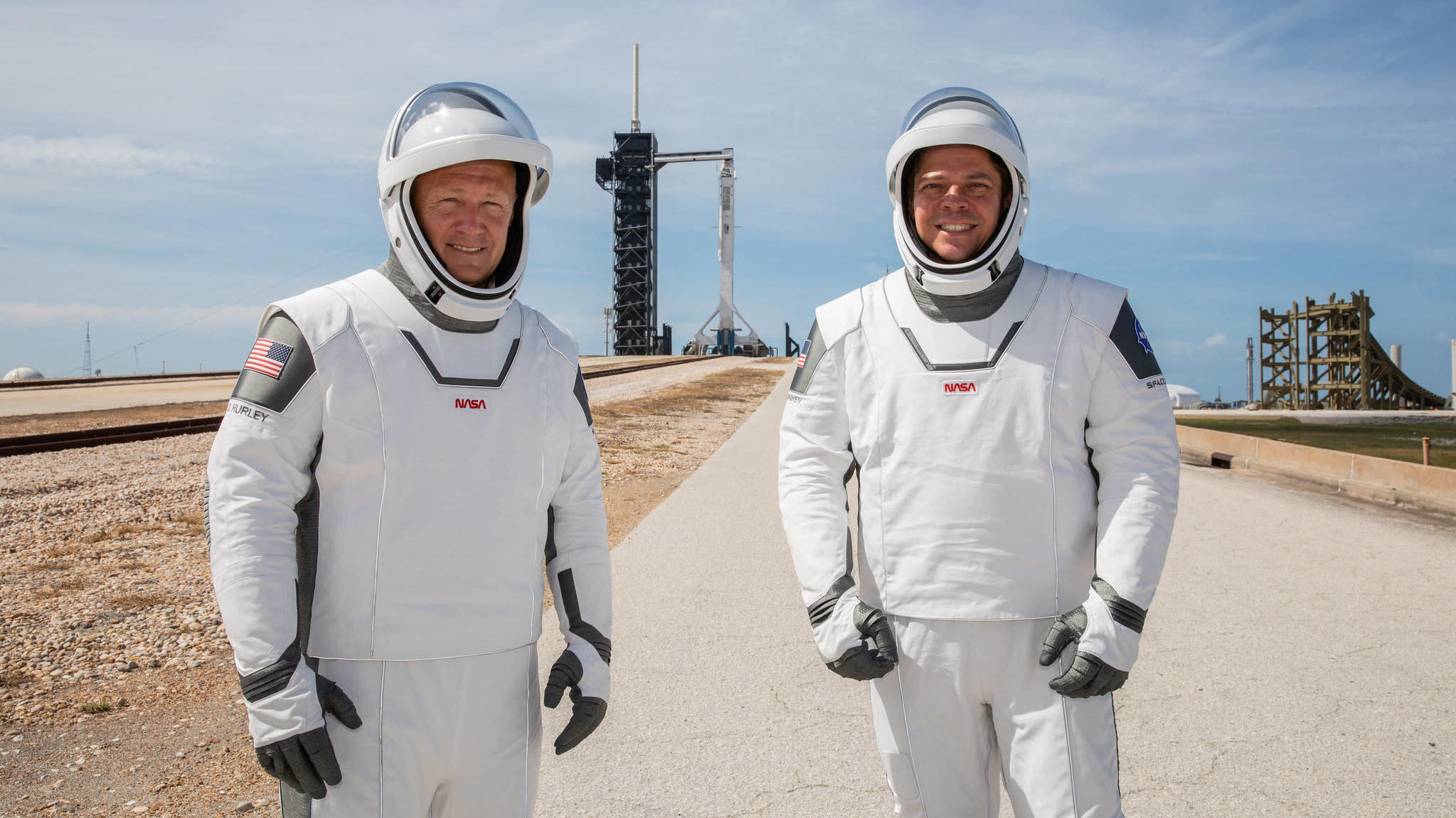 Os astronautas Robert Behnken e Douglas Hurley. Crédito: NASA