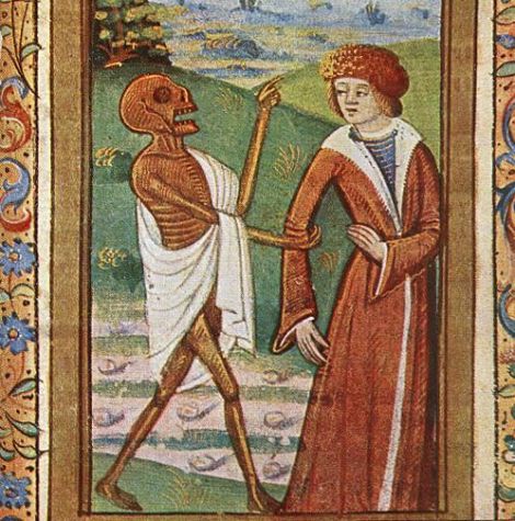 Imagem da morte de um livro de horas francês da década de 1490. Imagem: Commons