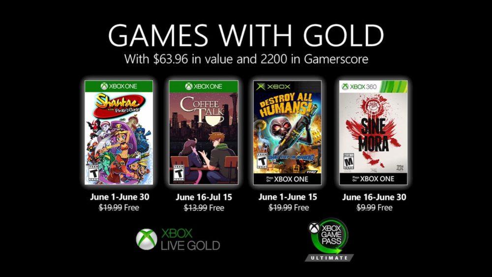 Xbox Live Gold De Junho De 2020 Shantae Coffee Talk E Mais Jogos
