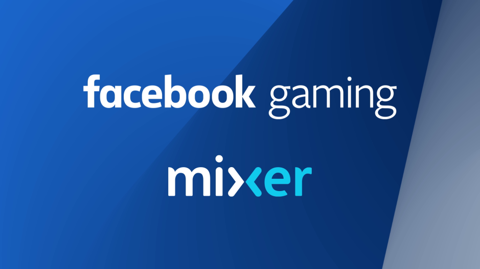 Logotipos do Facebook Gaming e do Mixer
