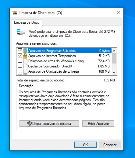Limpeza de Disco do Windows 10