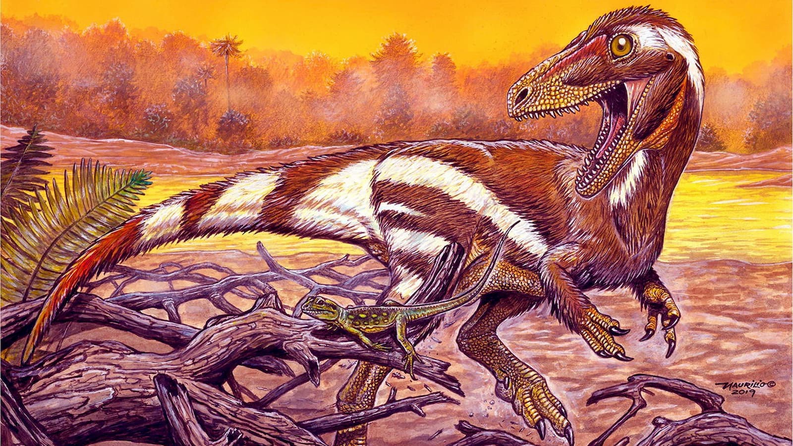 Representação artística do Aratasaurus museunacionali