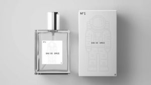 A caixa do Eau de Space, perfume com cheiro do espaço