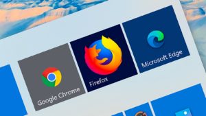 Ícone dos navegadores Chrome, Firefox e Edge