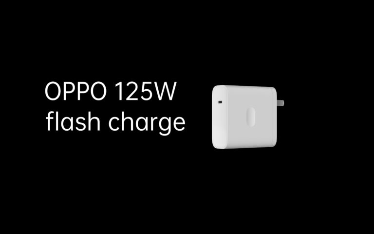 Adaptador da Oppo de 125 W; marca diz que ele pode carregar um aparelho em 13 minutos. Crédito: Oppo