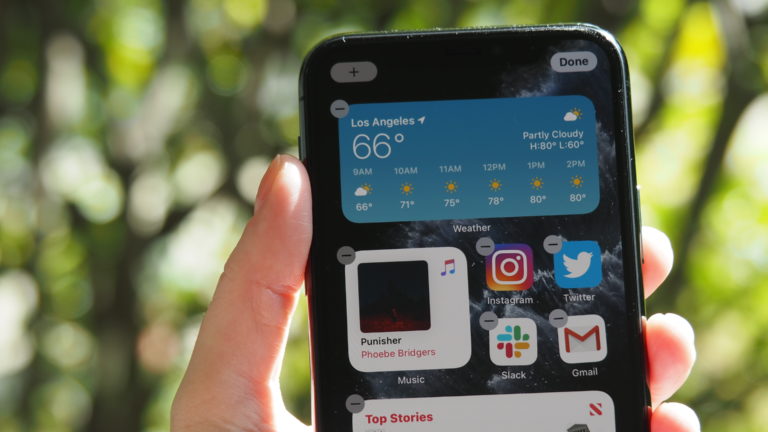 Widget no iOS 14. Crédito: Caitlin McGarry/Gizmodo