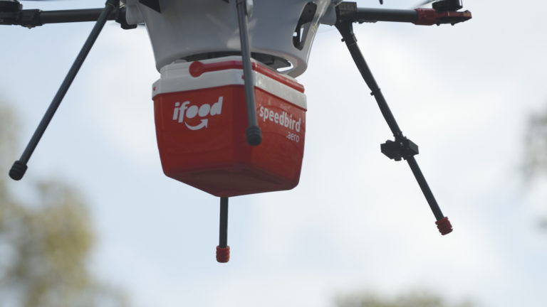 Drone do iFood. Crédito: iFood