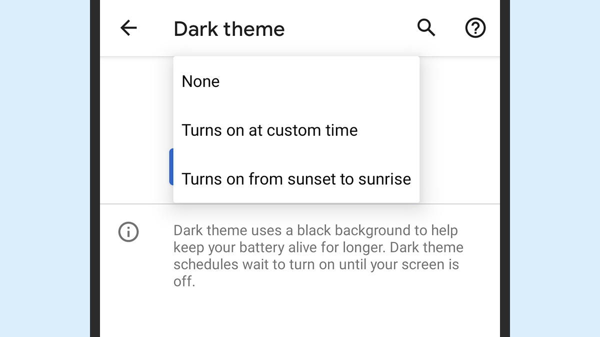 Android 11 tem mais opções de modo escuro