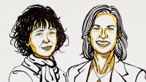 Nobel de Química 2020 premia duas mulheres por método CRISPR de edição genética. Imagem: Niklas Elmehed (Nobel Media)