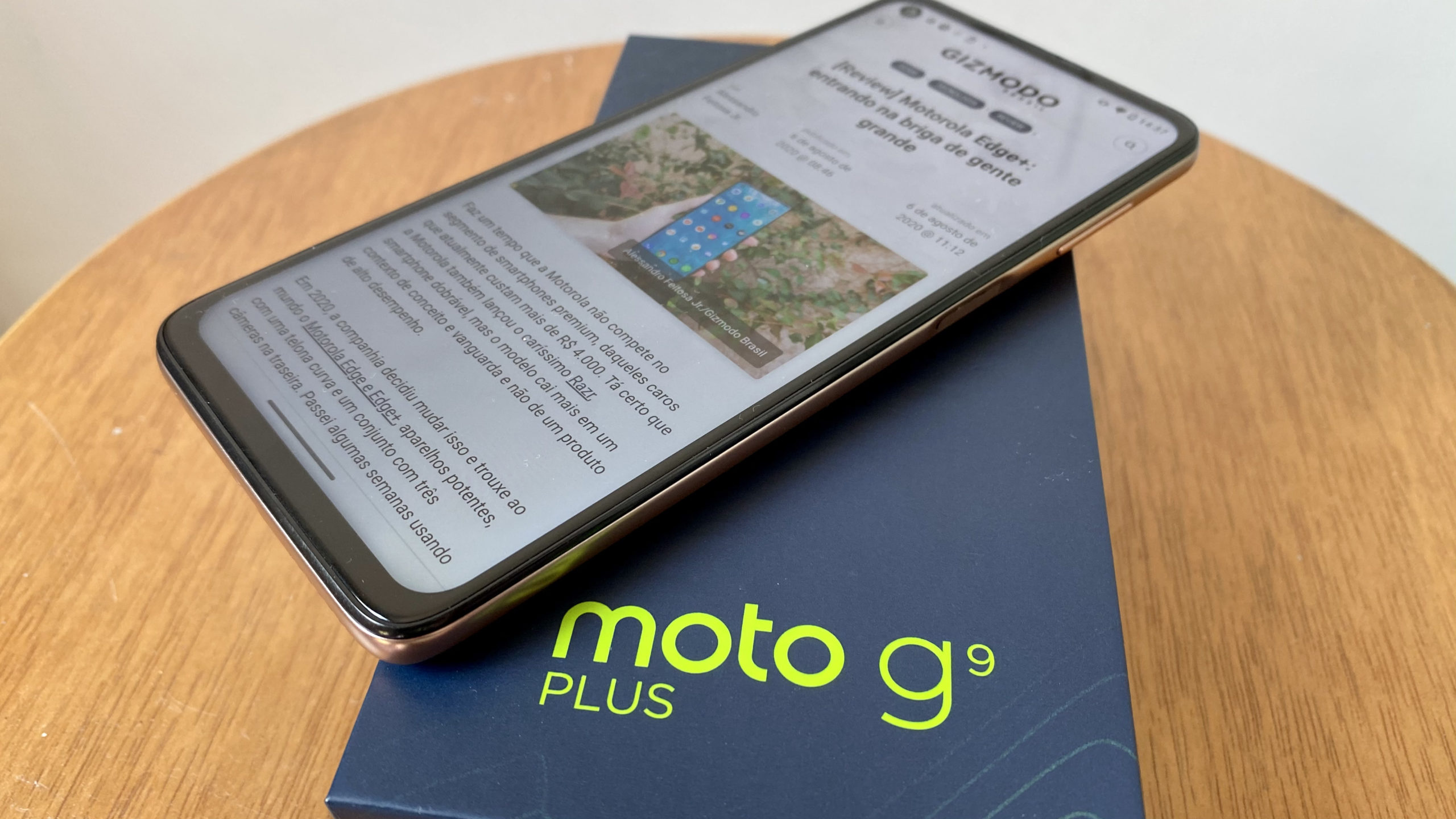 Motorola Moto G9 Plus. Imagem: Caio Carvalho