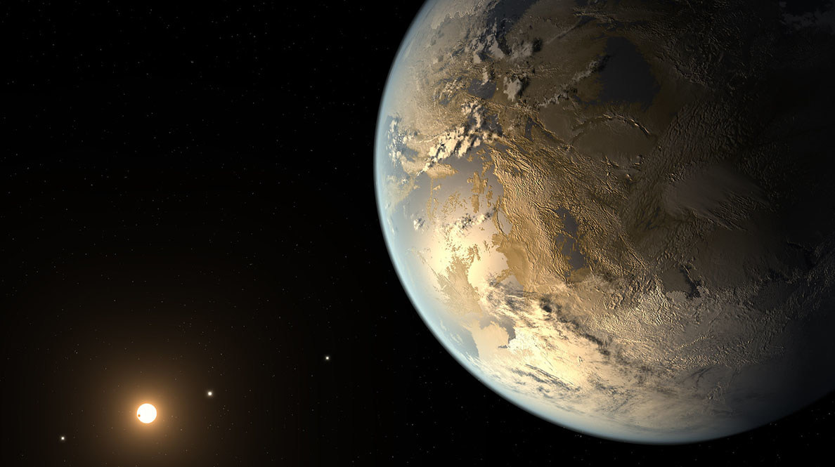 Concepção artística mostra exoplaneta habitável. Crédito: NASA Ames/SETI Institute/JPL-Caltech