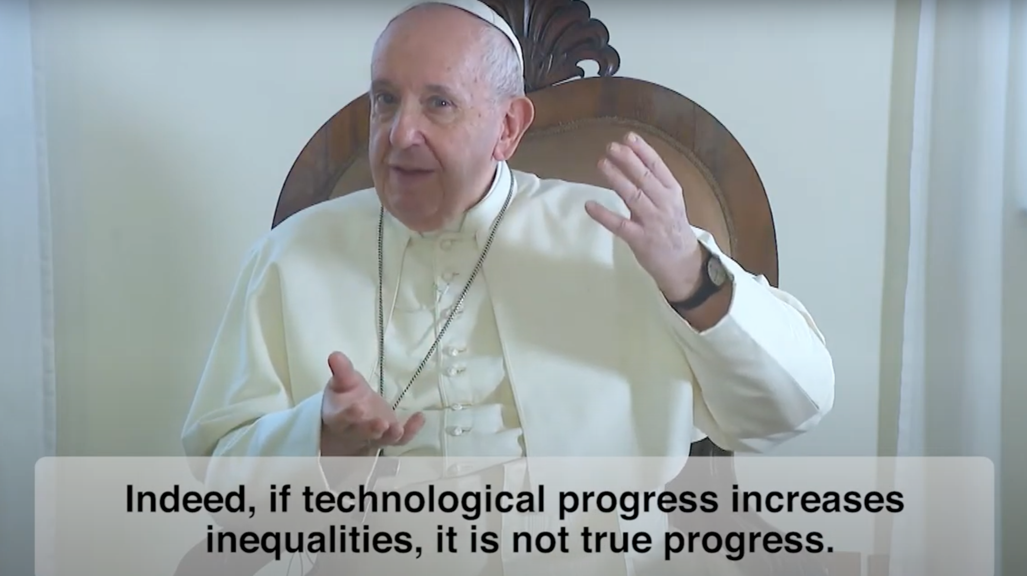 Para Francisco. Captura de tela: Vatican News/YouTube