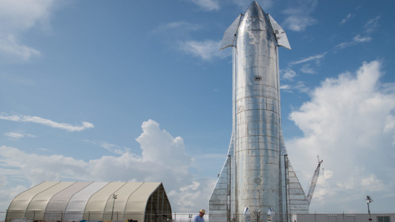 Nave da SpaceX, Starship SN8. Imagem: Loren Elliott / Stringer (Getty Images)