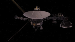 Concepção artística de uma das sondas Voyager da NASA. Imagem: NASA/JPL-Caltech