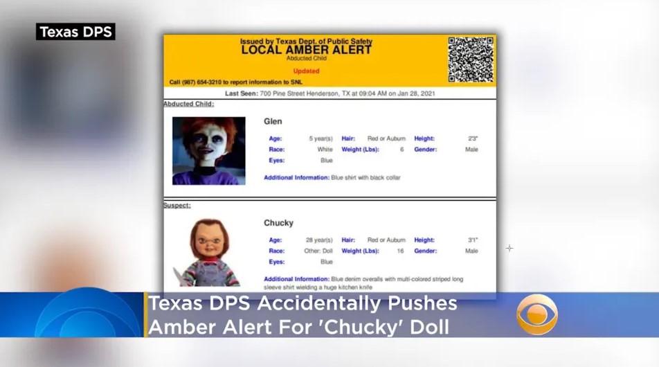 Captura de tela: Texas Department of Public Safety/CBS Dallas-Fort Worth