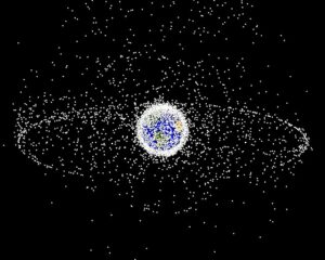 Lixo espacial em órbita