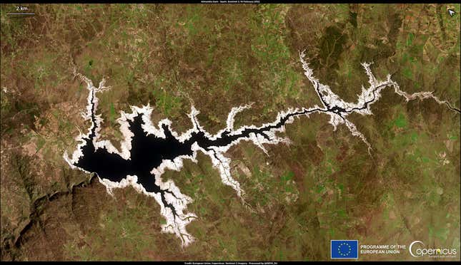 Imagem de satélite seca Europa