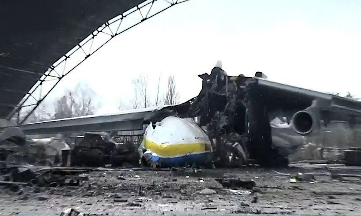 Guerra na Ucrânia destrói o Antonov, maior avião do mundo