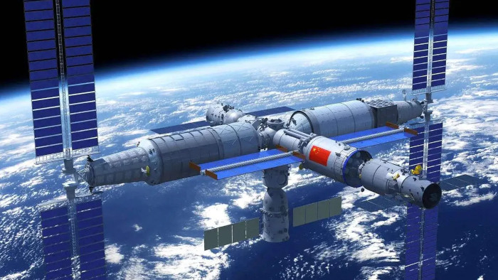 Excluídos da ISS, chineses criaram a sua própria estação espacial. Imagem: China Manned Space Engineering Office/Divulgação