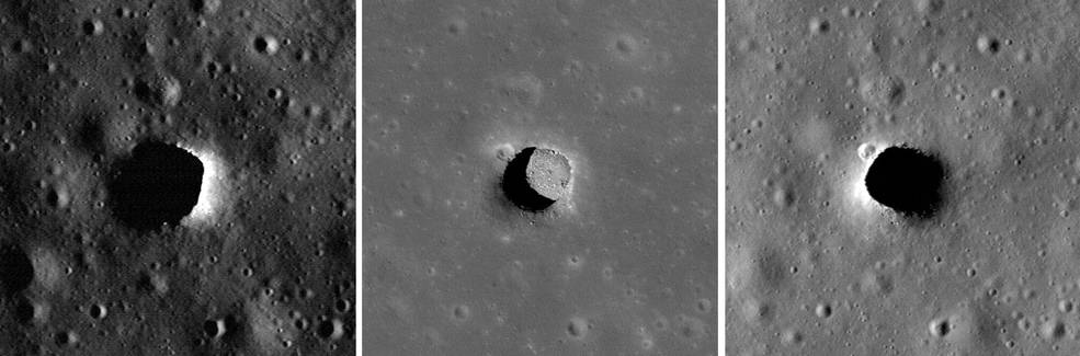 Câmera de instrumento da NASA captou buracos na Lua que poderiam abrigar vida humana.