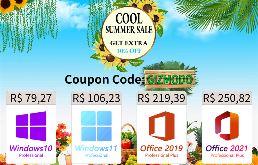 Ofertas imperdíveis: Adquira o Windows 10 Pro por R$ 75 e outras ótimas ofertas nas vendas de verão