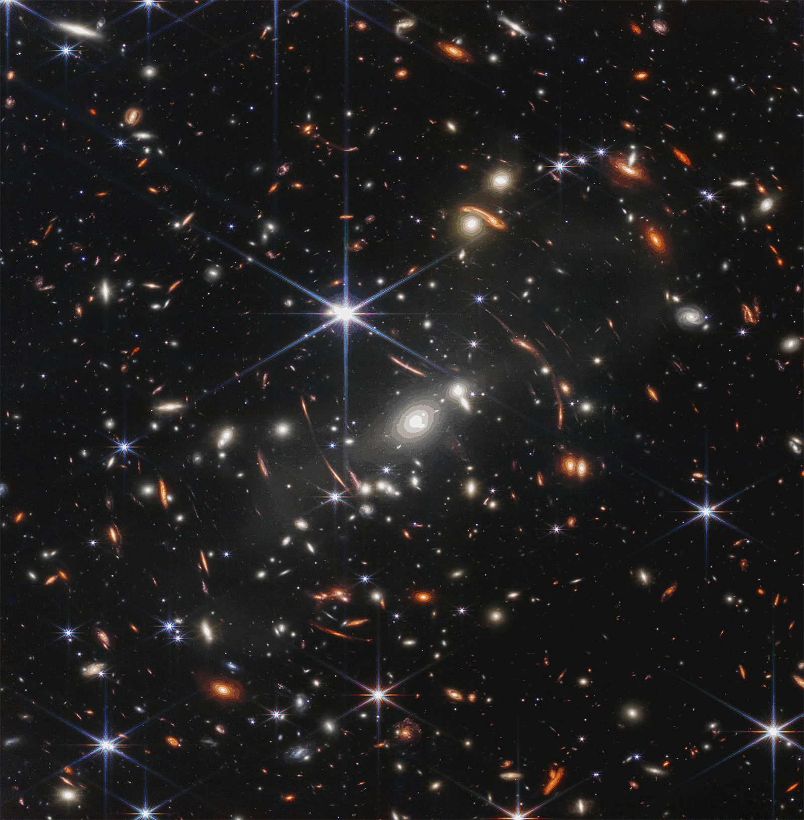 Campo profundo James Webb e Hubble