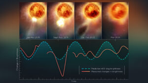 4 fotos do Hubble que revelam erupção e recuperação da estrela Betelgeuse