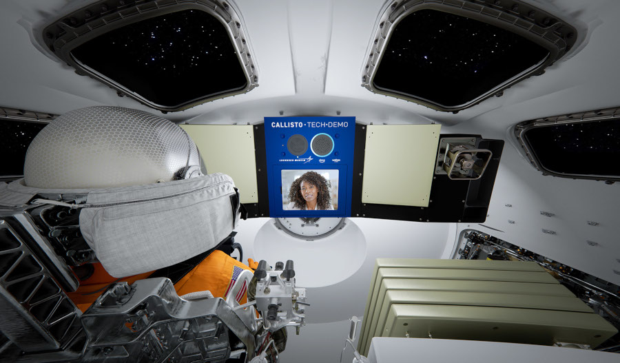 Alexa instalada na cápsula Órion, da missão Artemis 1