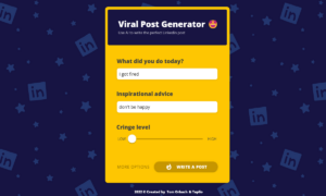 Viral Post Generator: conheça o site que satiriza posts motivacionais do LinkedIn