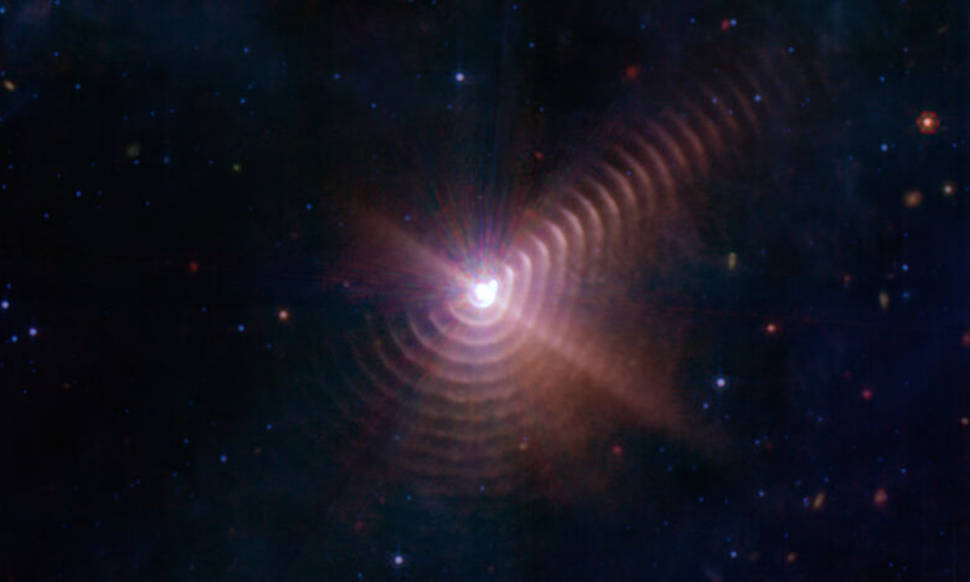 Telescópio James Webb capta imagem de 17 anéis de poeira em sequência