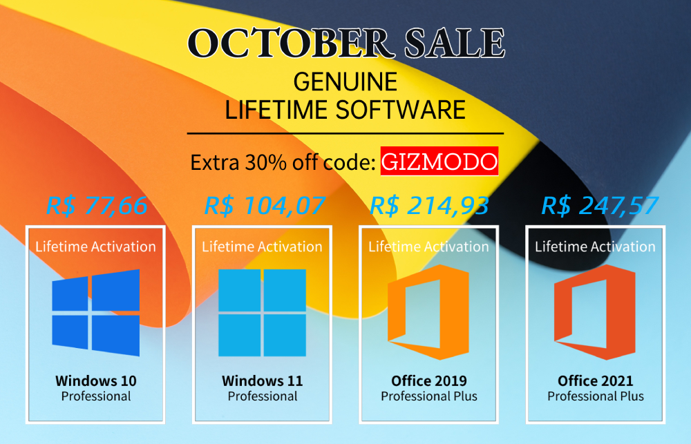 Imperdível: Windows 10 por R$63 e Windows 11 por R$99 apenas em Outubro