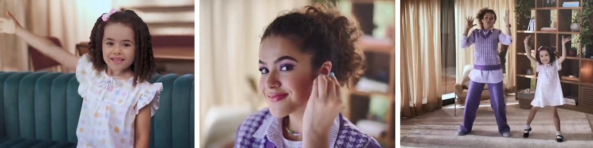 Em comercial para a Samsung usando deepfake, a apresentadora Maísa interage consigo mesma quando criança
