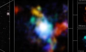James Webb mostra imagem de um quasar vermelho do universo primitivo
