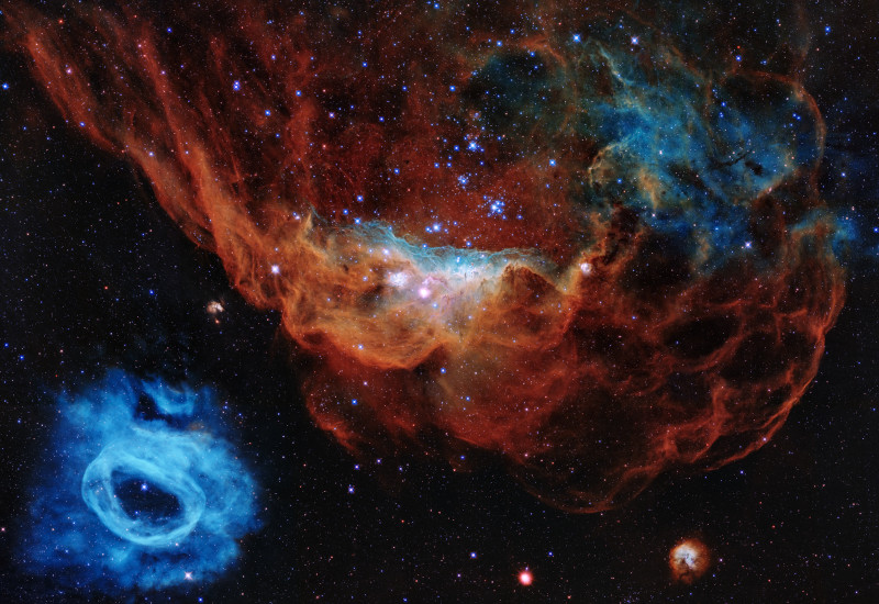 Um recife de estrelas localizada na Grande Nuvem de Magalhães.