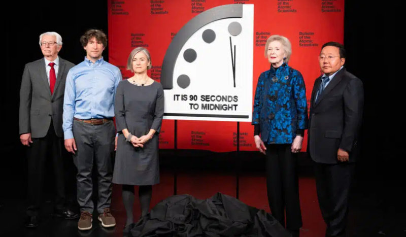 The doomsday clock says there are 90 seconds left until the end of the world