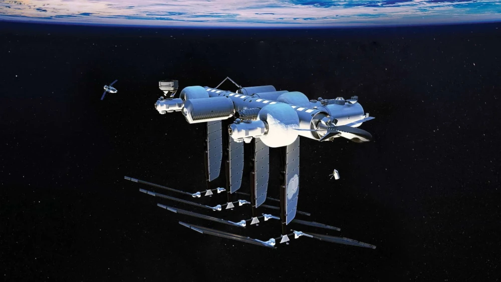 Ilustração artística da futura estação espacial comercial Orbital Reef