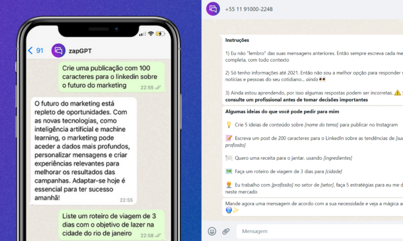 ZapGPT: conheça o robô brasileiro que colocou ChatGPT no WhatsApp