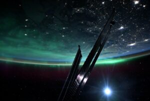 Astronautas fotografam aurora boreal da ISS