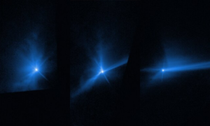 Telescópio Hubble divulga momento exato do impacto do asteroide DART; veja