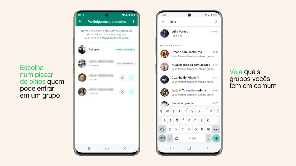 WhatsApp melhorou gestão de participação em grupos, além de incluir ferramenta para busca de grupos em comum