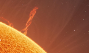 Fotógrafo capta Sol com tornado de plasma 14 vezes maior que a Terra